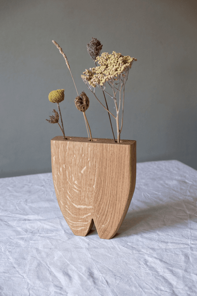 Soliflore chêne &quot;Deux pattes&quot; / Tadaam mobilier